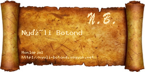 Nyúli Botond névjegykártya